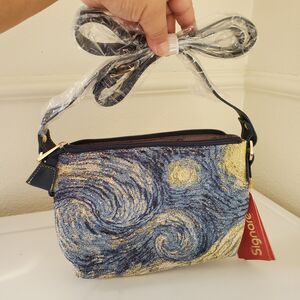 Signare Tapestry Crossbody Bag The Starry Night Van Gogh Art Design Purse
